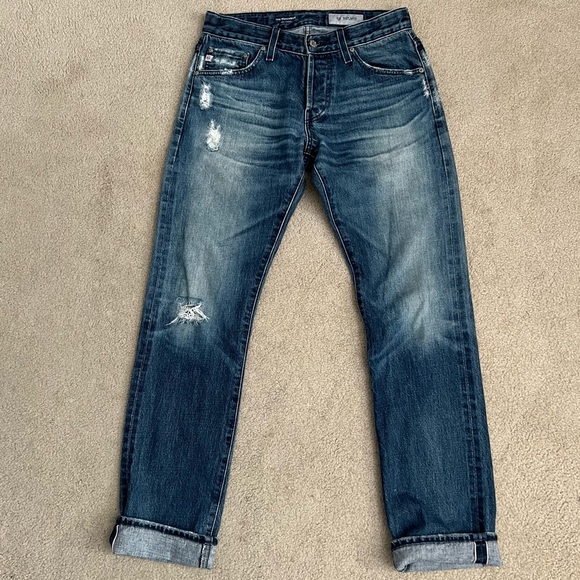 AG Men’s Matchbox Slim Straight Selvedge Jeans in 17 Years Psych Wash - Picture 2 of 11